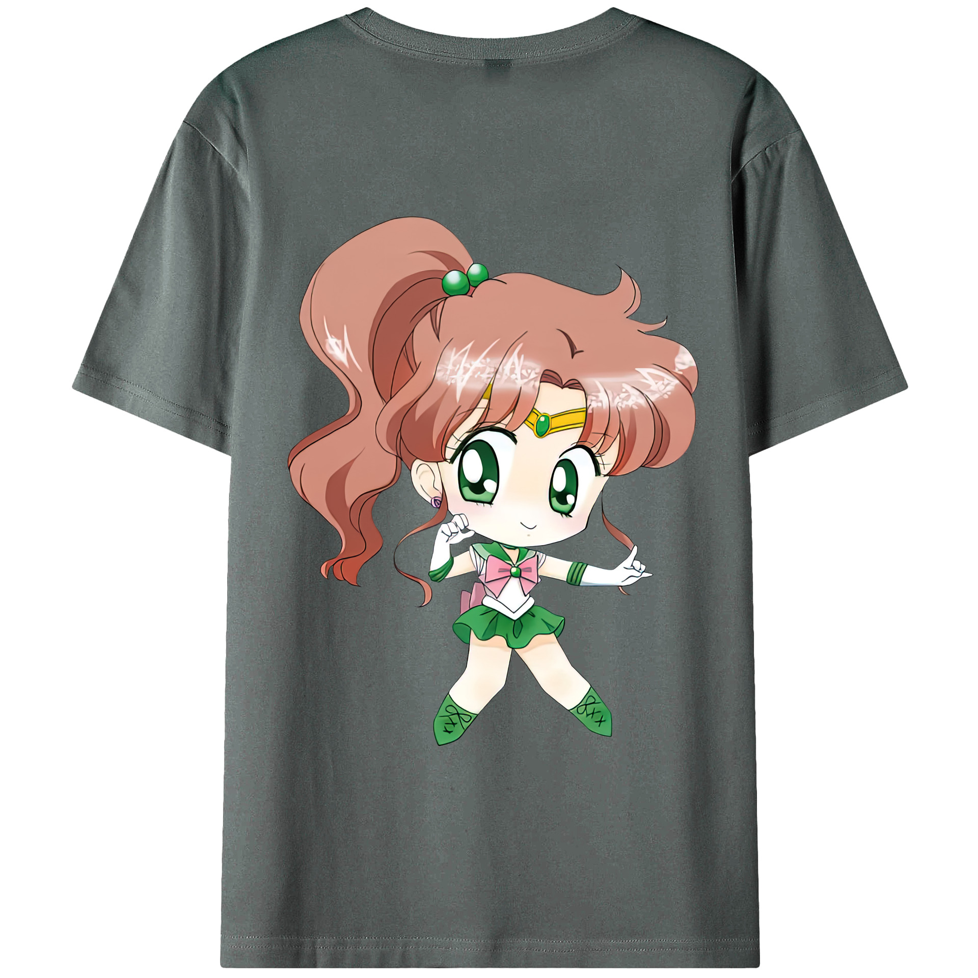 （画像用） 美少女戦士セーラームーン 木野 まこと きの まこと Sailor Moon Kino Makoto （セーラージュピター；Sailor Jupiter） 綿100％半袖Tシャツ（背面プリント）
